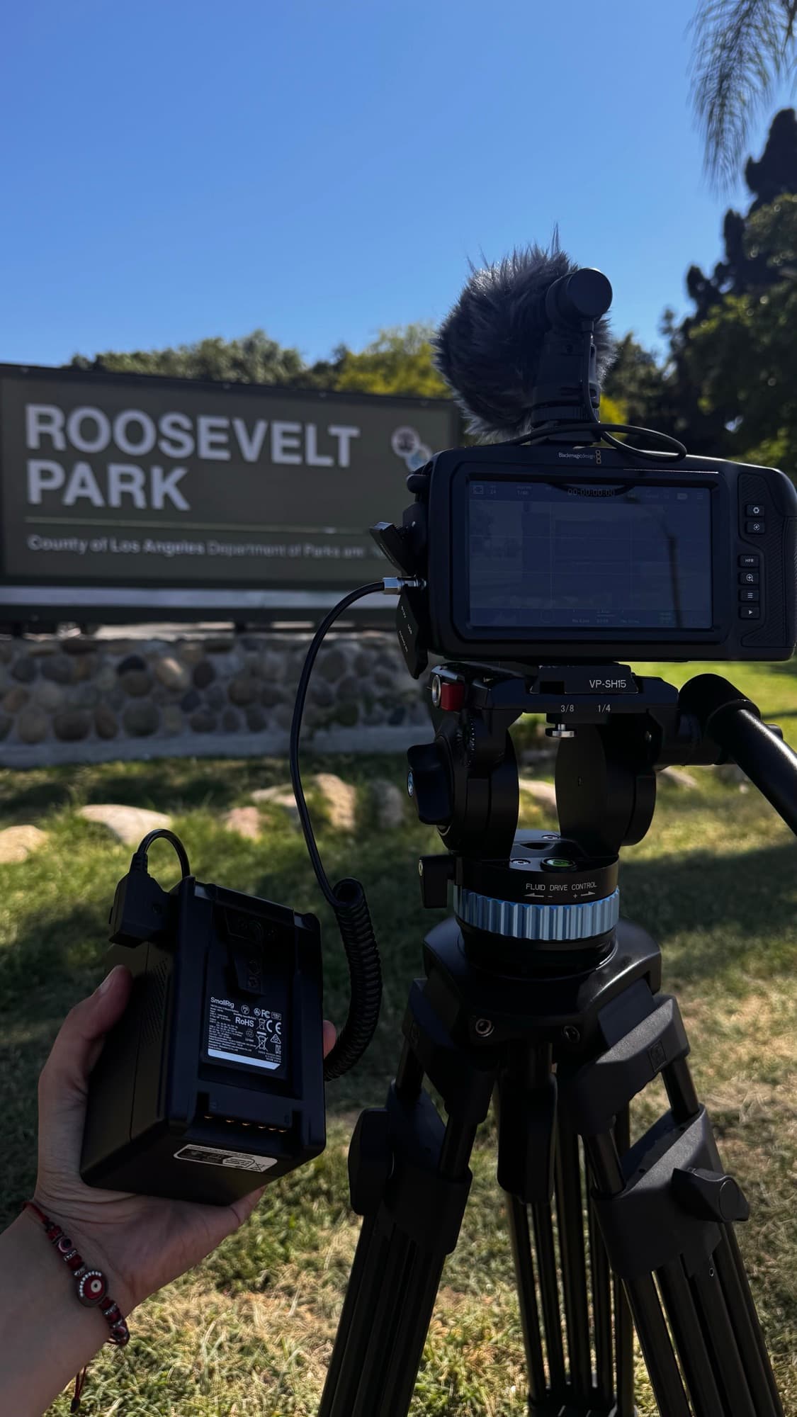 Setting up at Roosevelt Park